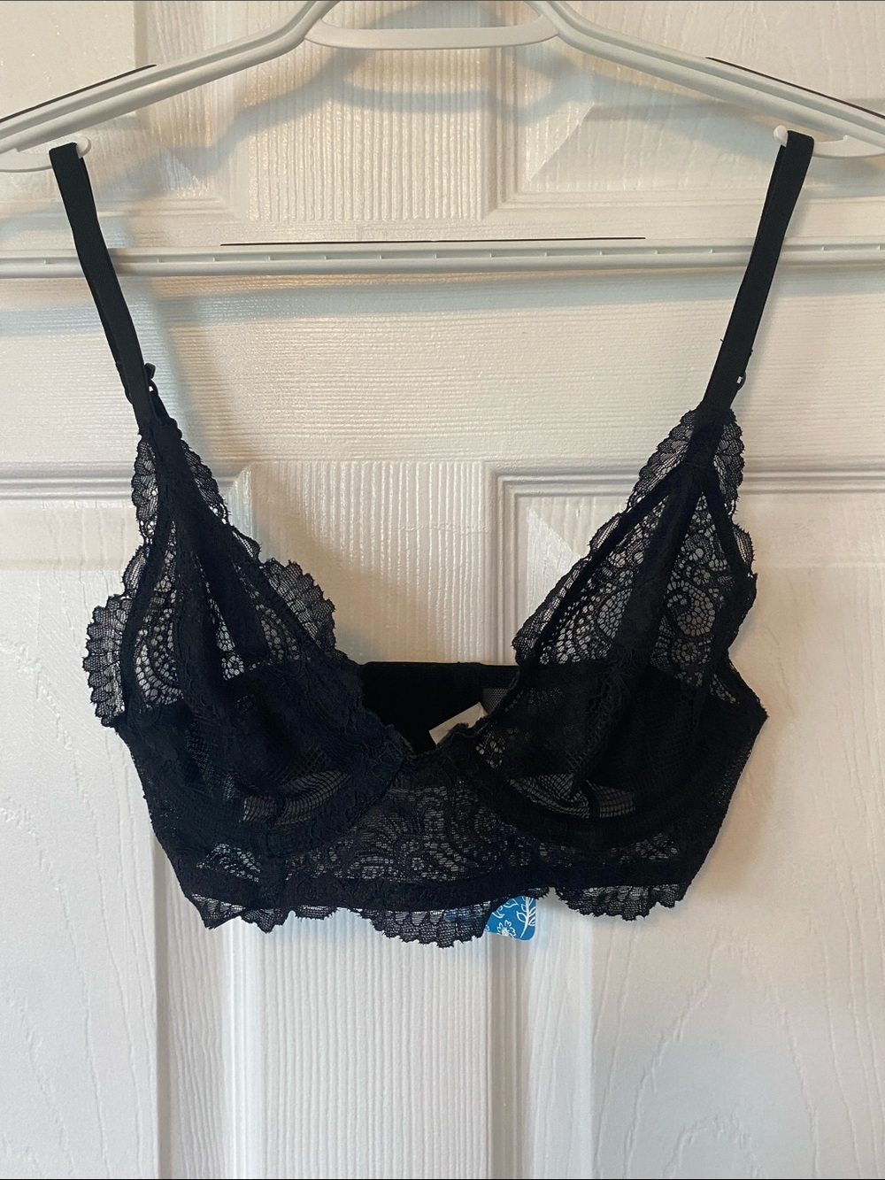 Free People Black Lace Underwire Bralette